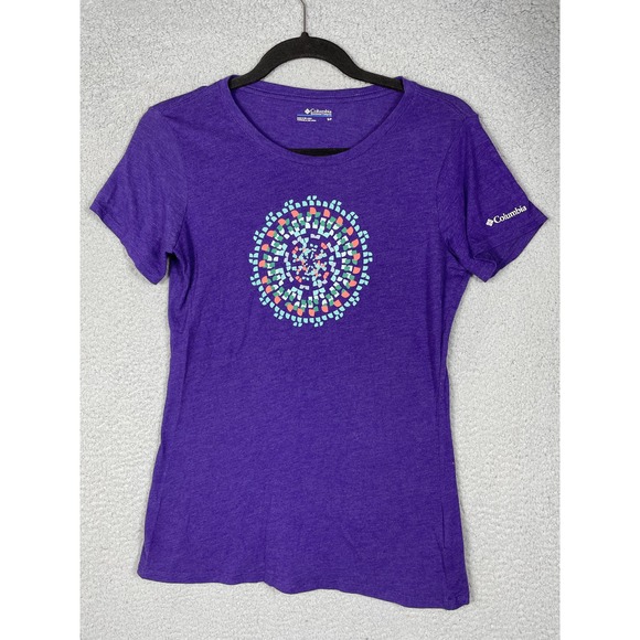 Columbia Womens Lot Of 2 Tops Size S Purple Short Sleeve Gray Long Sleeve - Picture 2 of 10